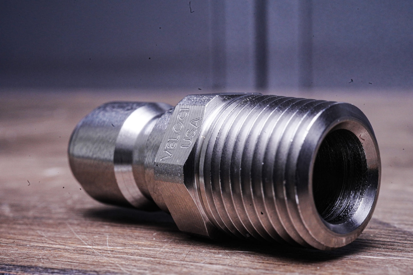 Veloci/MTM hydro PRIMA 3/8クイックプラグ NPT オスネジ 56.0082