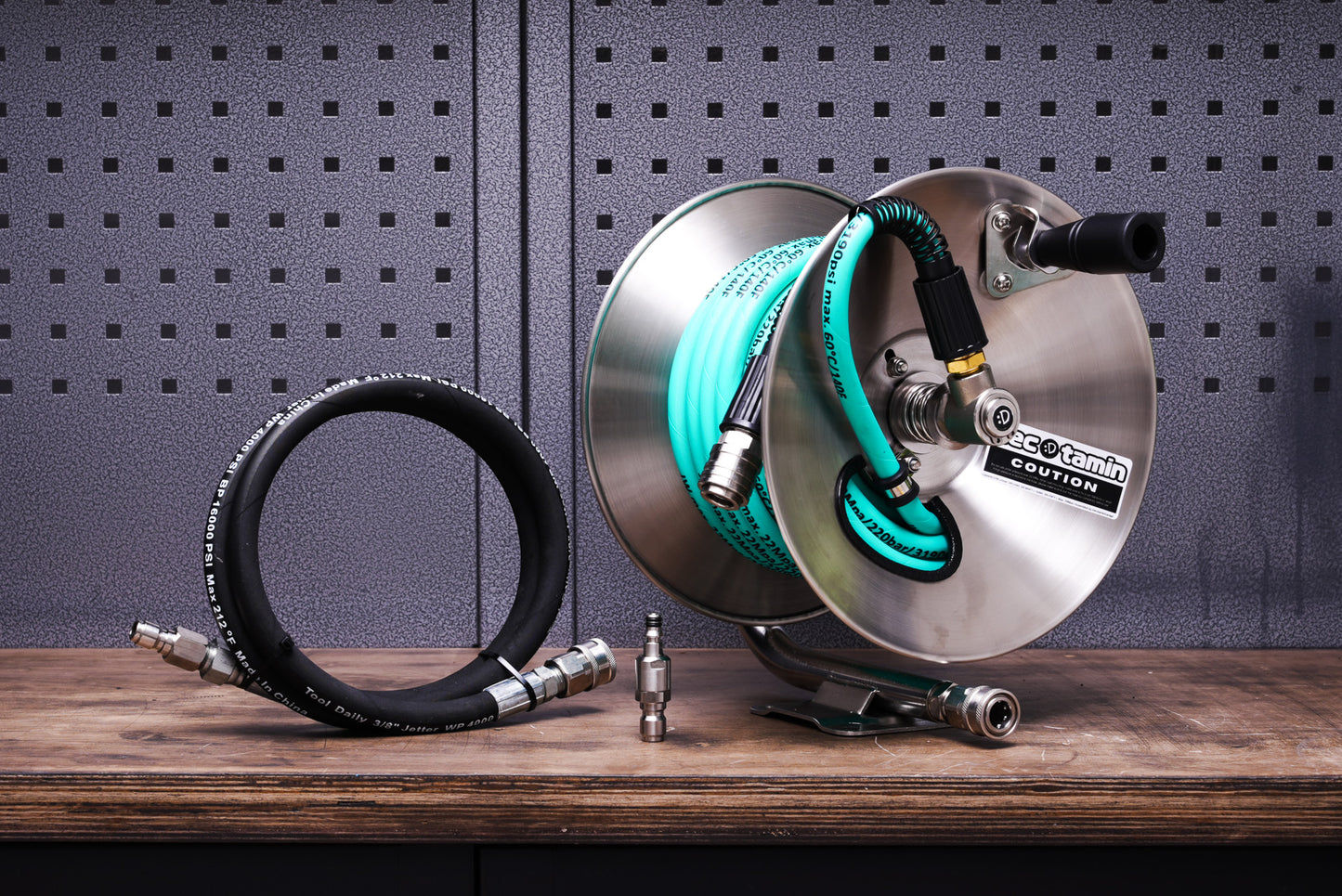 ヴァイパーホース ステンドラムリールキット 15m ワンタッチカプラ ケルヒャーコネクタ付き